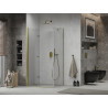 Mexen Lima cabine de douche pliante 90 x 100 cm, transparente, dorée - 856-090-100-50-00