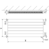 Mexen Line CVL21 radiateur plat 400 x 1200 mm, raccordement bas, 953 W, noir - W621L-040-120-70