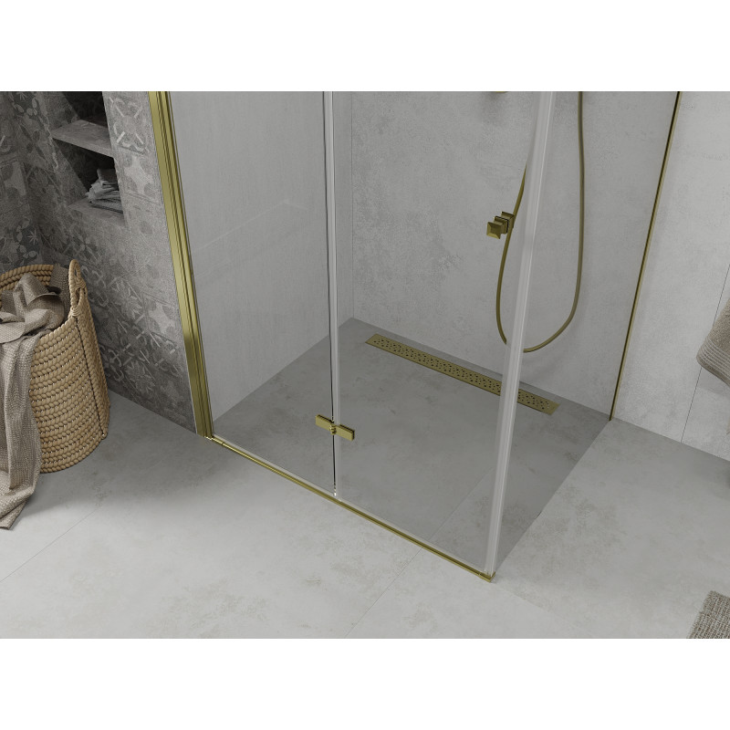 Mexen Lima cabine de douche pliable 100 x 90 cm, transparent, or - 856-100-090-50-00