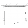 Mexen Flat CCF21 radiateur plat 400 x 1100 mm, connexion inférieure centrale, 874 W, noir - W6C21F-040-110-70