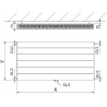 Mexen Line CCL21 radiateur à plaque 300 x 1600 mm, raccordement inférieur central, 1010 W, noir - W6C21L-030-160-70