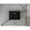 Mexen Lima cabine de douche pliable 100 x 80 cm, transparent, chrome + receveur Flat, noir - 856-100-080-01-00-4070