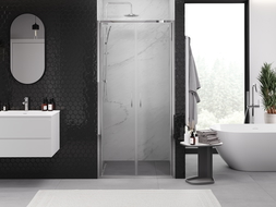 Mexen Exo portes de douche doubles, pivotantes 70 cm, transparent, chrome - 814-070-000-01-00