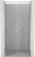 Mexen Exo-B Duo portes de douche doubles pivotantes 80 cm, transparentes, chromées - 814-080-000-01-00