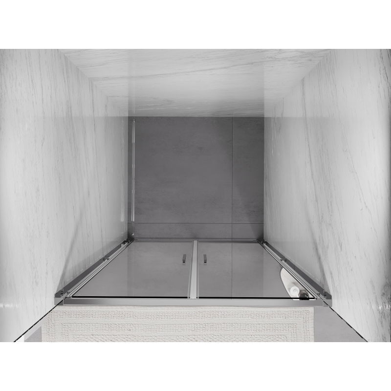 Mexen Exo porte de douche doubles pivotantes 90 cm, transparent, chrome - 814-090-000-01-00