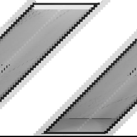 Mexen Exo portes de douche doubles pivotantes 70 cm, transparentes, noires - 814-070-000-70-00