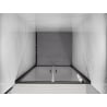 Mexen Exo portes de douche doubles pivotantes 100 cm, transparentes, noires - 814-100-000-70-00