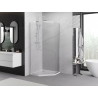 Mexen Exo-R Cabine de douche pentagonale pivotante 80 x 80 cm, transparent, chrome - 812-080-080-01-00