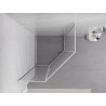 Mexen Exo-R cabine de douche pentagonale pivotante 90 x 90 cm, transparente, chrome - 812-090-090-01-00