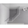 Mexen Exo-R cabine de douche pentagonale pivotante 100 x 100 cm, transparent, chrome - 812-100-100-01-00