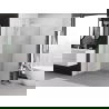 Mexen Exo cabine de douche pentagonale pivotante 100 x 100 cm, transparent, chrome - 812-100-100-01-00