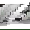 Mexen Exo cabine de douche pentagonale pivotante 100 x 100 cm, transparent, chrome - 812-100-100-01-00