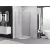Mexen Exo-R cabine de douche pentagonale pivotante 100 x 100 cm, transparent, chrome - 812-100-100-01-00