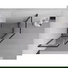Mexen Exo cabine de douche pentagonale battante 80 x 80 cm, transparente, noire - 812-080-080-70-00