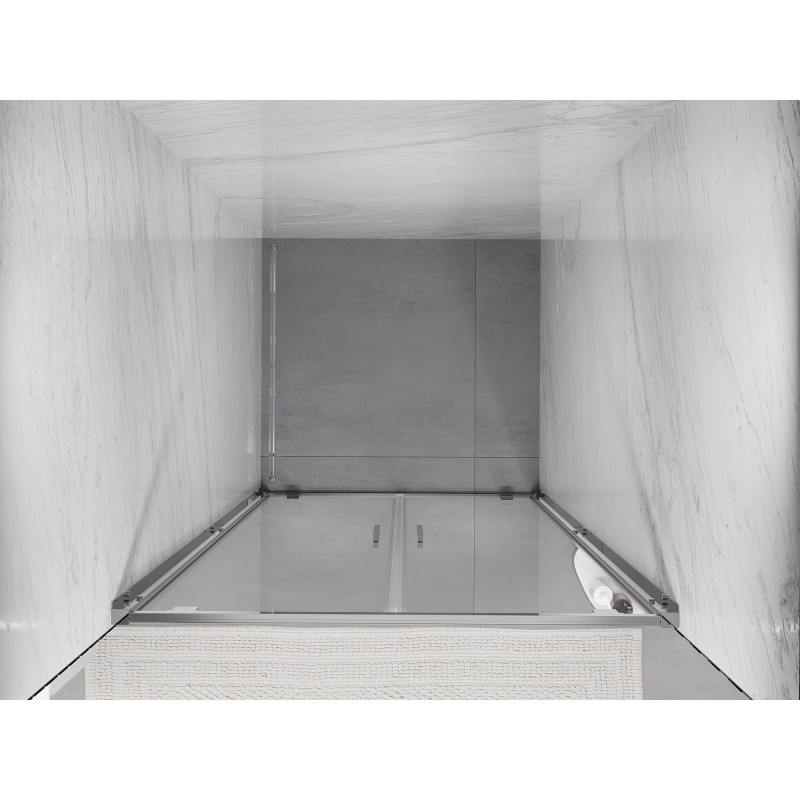 Mexen Exo-BR Duo portes de douche pivotantes doubles 100 cm, transparent, chromé - 8182-100-000-01-00