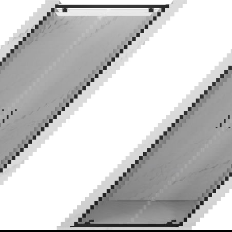 Mexen Exo portes de douche doubles pivotantes 90 cm, transparentes, noires - 8182-090-000-70-00