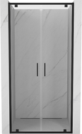 Mexen Exo-BR Duo portes de douche doubles pliantes 90 cm, transparentes, noires - 8182-090-000-70-00
