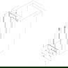 Mexen Exo portes de douche doubles pivotantes 90 cm, transparentes, noires - 8182-090-000-70-00