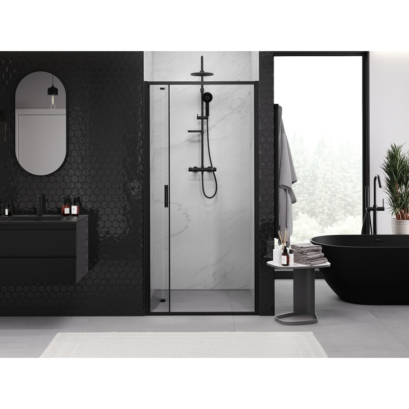 Mexen Exo-F porte de douche pliante 70 cm, transparente, noire - 816-070-000-70-00
