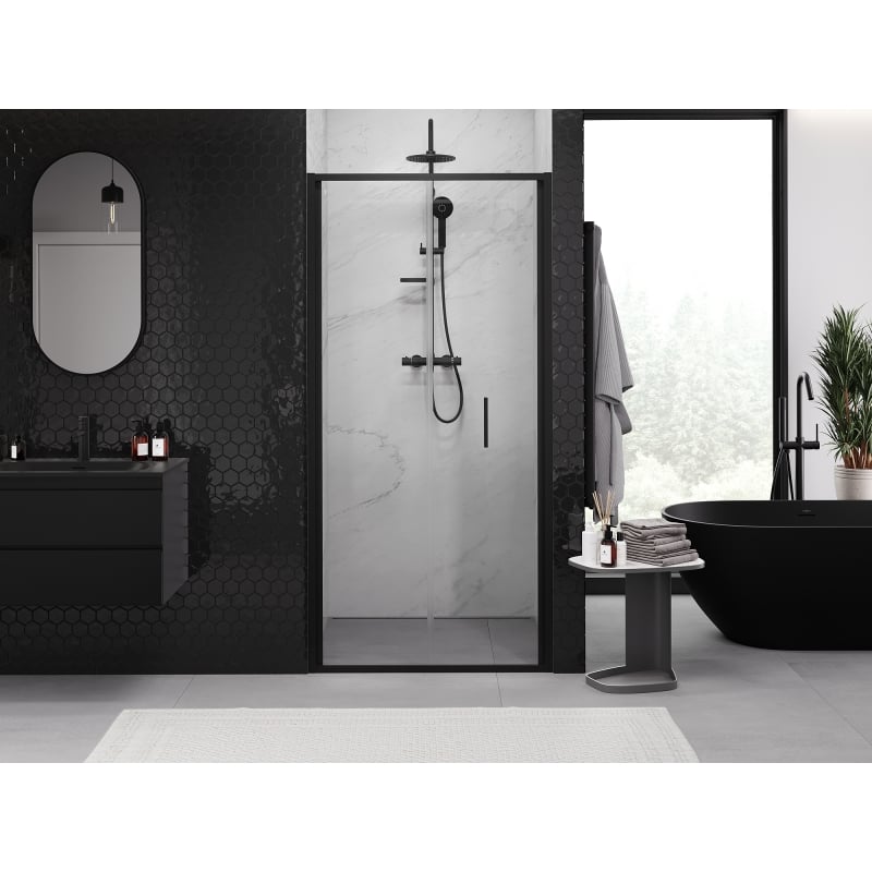 Mexen Exo porte de douche pliantes 95 cm, transparentes, noires - 816-095-000-70-00
