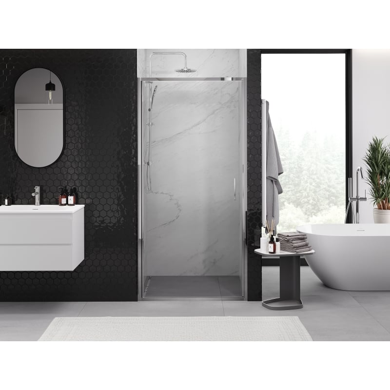 Mexen Exo porte de douche battante 90 cm, transparent, chrome - 817-090-000-01-00
