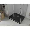 Mexen Lima cabine de douche pliante 120 x 90 cm, transparent, chrome + bac Flat, noir - 856-120-090-01-00-4070