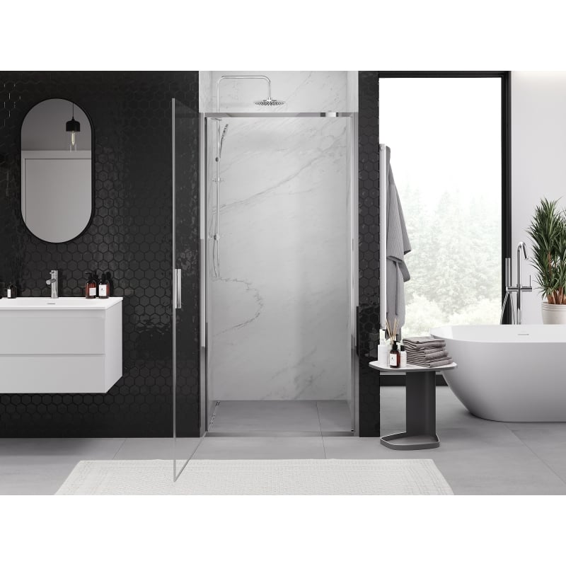 Mexen Exo porte de douche pivotante 100 cm, transparent, chrome - 817-100-000-01-00