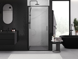 Mexen Exo-B porte de douche pivotante 60 cm, transparente, noire - 817-060-000-70-00