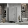 Mexen Lima cabine de douche pliante 120 x 90 cm, transparent, chrome + bac Flat, noir - 856-120-090-01-00-4070