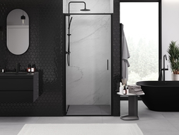 Mexen Exo porte de douche pivotante 75 cm, transparent, noir - 817-075-000-70-00