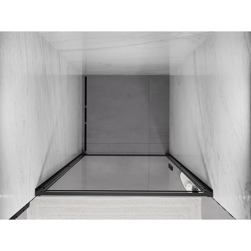 Mexen Exo porte de douche battante 90 cm, transparent, noir - 817-090-000-70-00