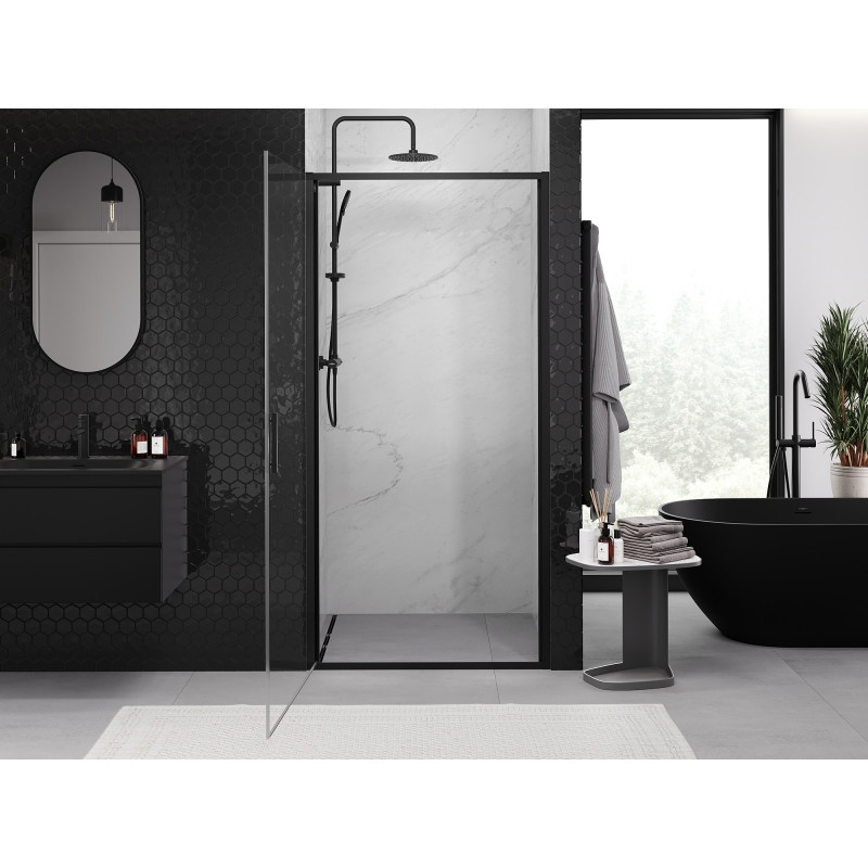 Mexen Exo porte de douche pivotante 100 cm, transparent, noir - 817-100-000-70-00