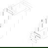 Mexen Exo portes de douche pivotantes 95 cm, transparentes, noires - 817-095-000-70-00