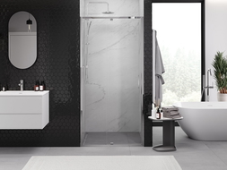 Mexen Exo porte de douche battante 100 cm, transparent, chrome - 819-100-000-01-00