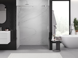 Mexen Exo-R portes de douche pivotantes 130 cm, transparentes, chromées - 819-130-000-01-00