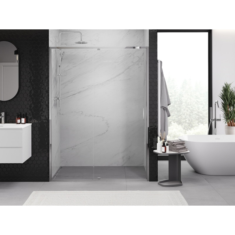 Mexen Exo-R porte de douche pivotante 155 cm, transparente, chromée - 819-155-000-01-00