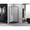 Mexen Exo cabine de douche pentagonale pivotante 100 x 100 cm, transparente, noire - 812-100-100-70-00