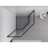 Mexen Exo-R cabine de douche pentagonale pivotante 100 x 100 cm, transparente, noire - 812-100-100-70-00