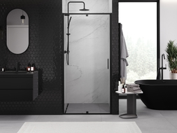 Mexen Exo-R porte de douche pivotante 95 cm, transparente, noire - 819-095-000-70-00