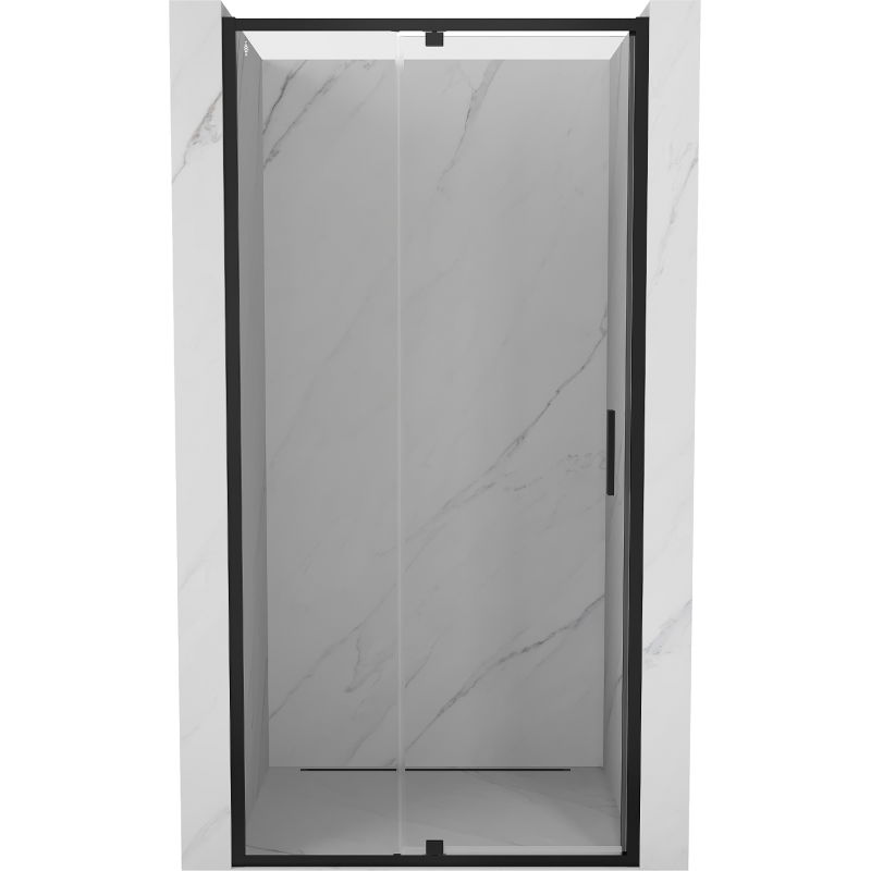 Mexen Exo porte de douche battante 125 cm, transparent, noir - 819-125-000-70-00