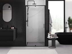 Mexen Exo porte de douche battante 100 cm, transparent, noir - 819-100-000-70-00