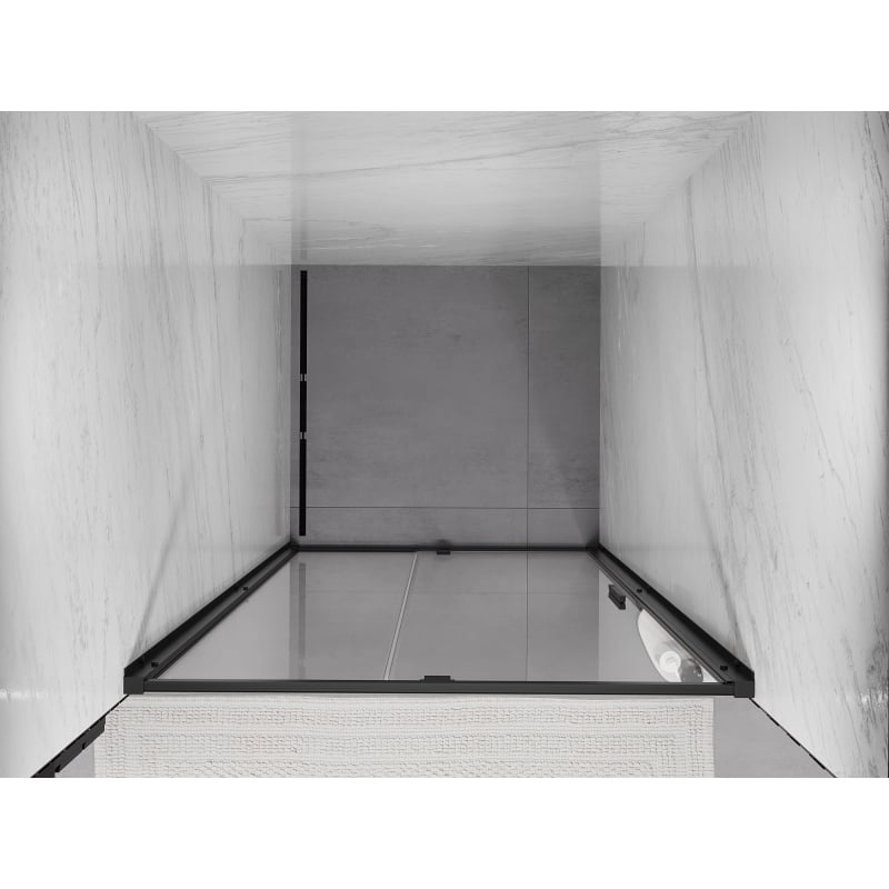 Mexen Exo porte de douche battante 100 cm, transparent, noir - 819-100-000-70-00