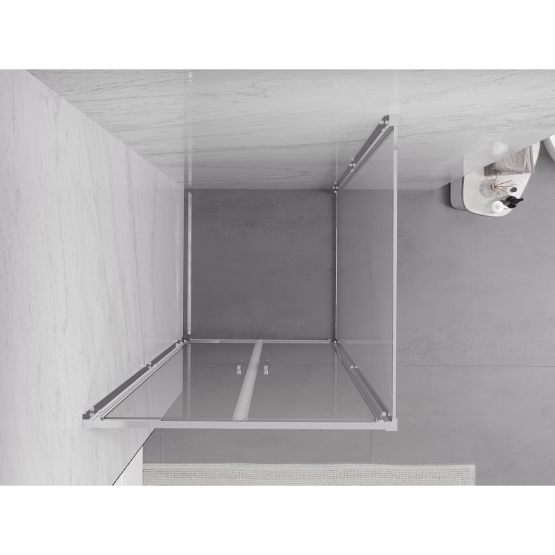 Mexen Exo cabine de douche pivotante 80 x 80 cm, transparent, chrome - 814-080-080-01-00