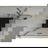 Cabine de douche pliante Mexen Lima 80 x 80 cm, transparent, dorée + receveur plat, noir - 856-080-080-50-00-4070G