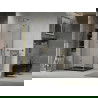 Cabine de douche pliante Mexen Lima 80 x 80 cm, transparent, dorée + receveur plat, noir - 856-080-080-50-00-4070G