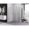 Mexen Exo-B Duo cabine de douche pivotante 80 x 75 cm, transparent, chrome - 814-080-075-01-00