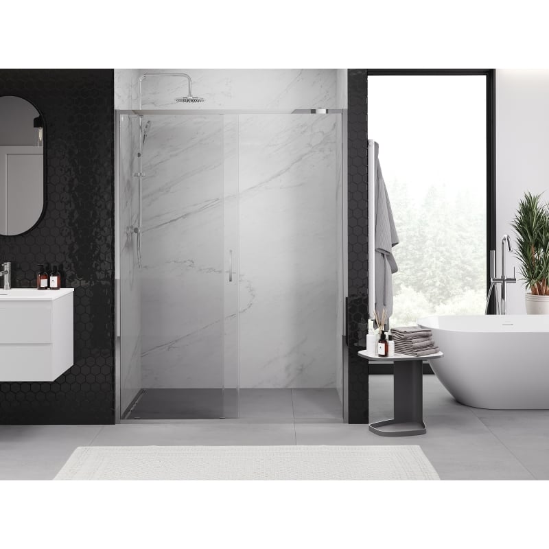 Mexen Exo-S portes de douche coulissantes 135 cm, transparentes, chrome - 8151-135-000-01-00