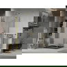 Cabine de douche pliante Mexen Lima 80 x 80 cm, transparent, dorée + receveur plat, noir - 856-080-080-50-00-4070G