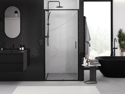 Mexen Exo-S portes de douche coulissantes 90 cm, transparentes, noires - 8151-090-000-70-00