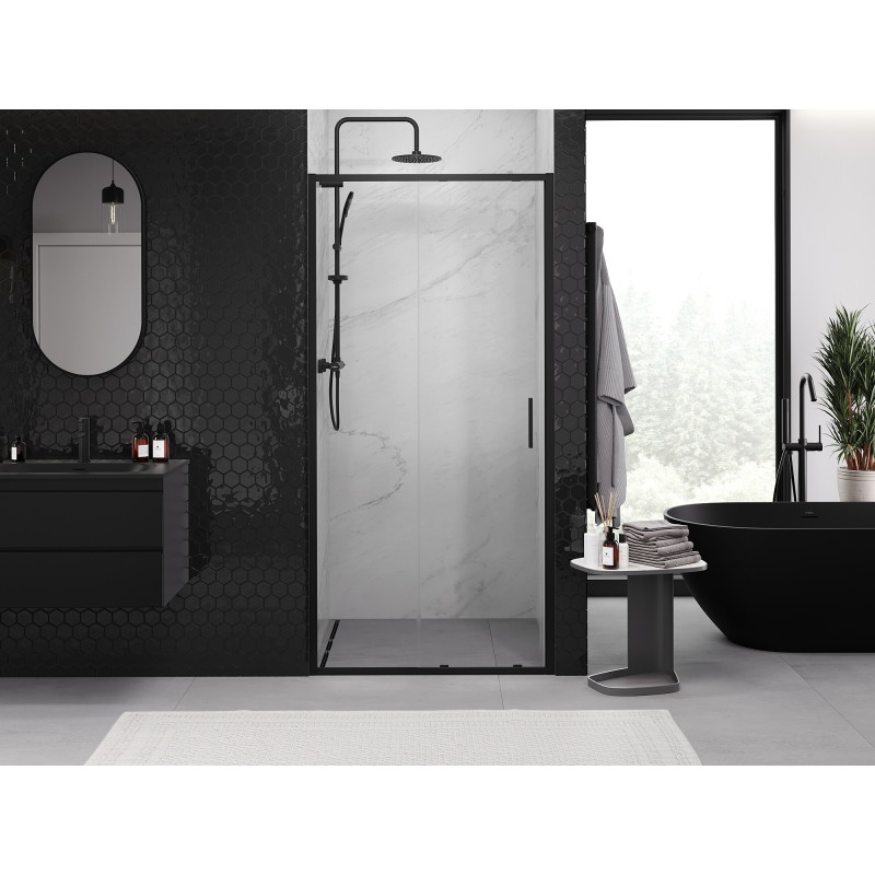 Mexen Exo-S porte de douche coulissante 110 cm, transparente, noire - 8151-110-000-70-00